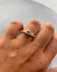 A pedido - Anillo Tricillo Brillantes en Grifa y brillantes en argolla