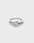 A pedido - Anillo Diamante Brillante en Grifa 0,60 ct y brillantes en argolla