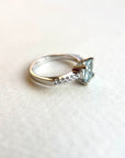 A pedido - Anillo Aguamarina Cushion en Grifa