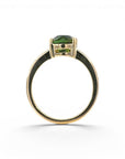 Anillo Solitario Turmalina Oval Oro 18K
