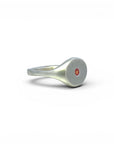 Anillo sello meñique zafiro naranjo - Sarrazina Joyas