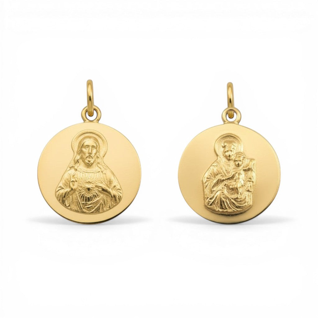 Medalla Escapulario Oro 18K - 15 mm / 2 gr