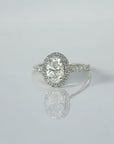 A pedido - Anillo Diamante Lab Oval 1 ct Halo Brillantes