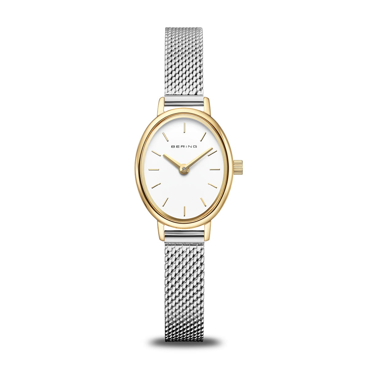 Reloj Bering Classic Oval Malla Blanco