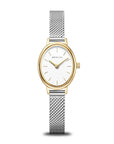Reloj Bering Classic Oval Malla Blanco