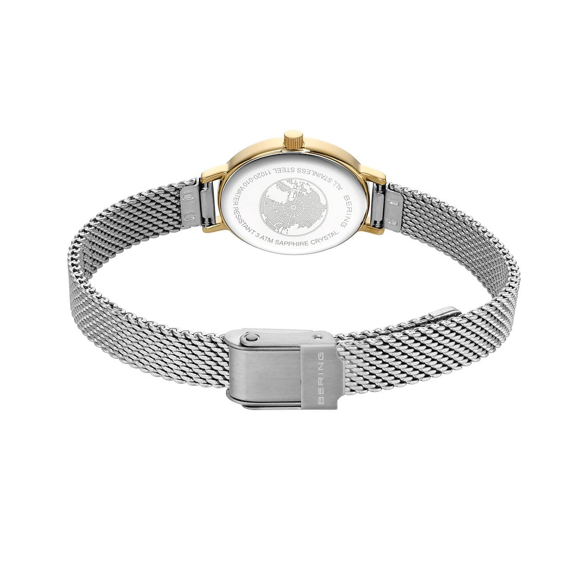 Reloj Bering Classic Oval Malla Blanco