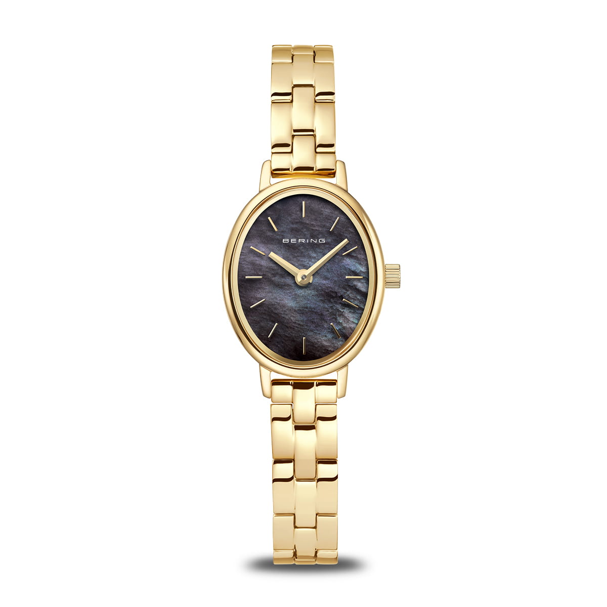 Reloj Bering Classic Mujer Oval Negro y Oro