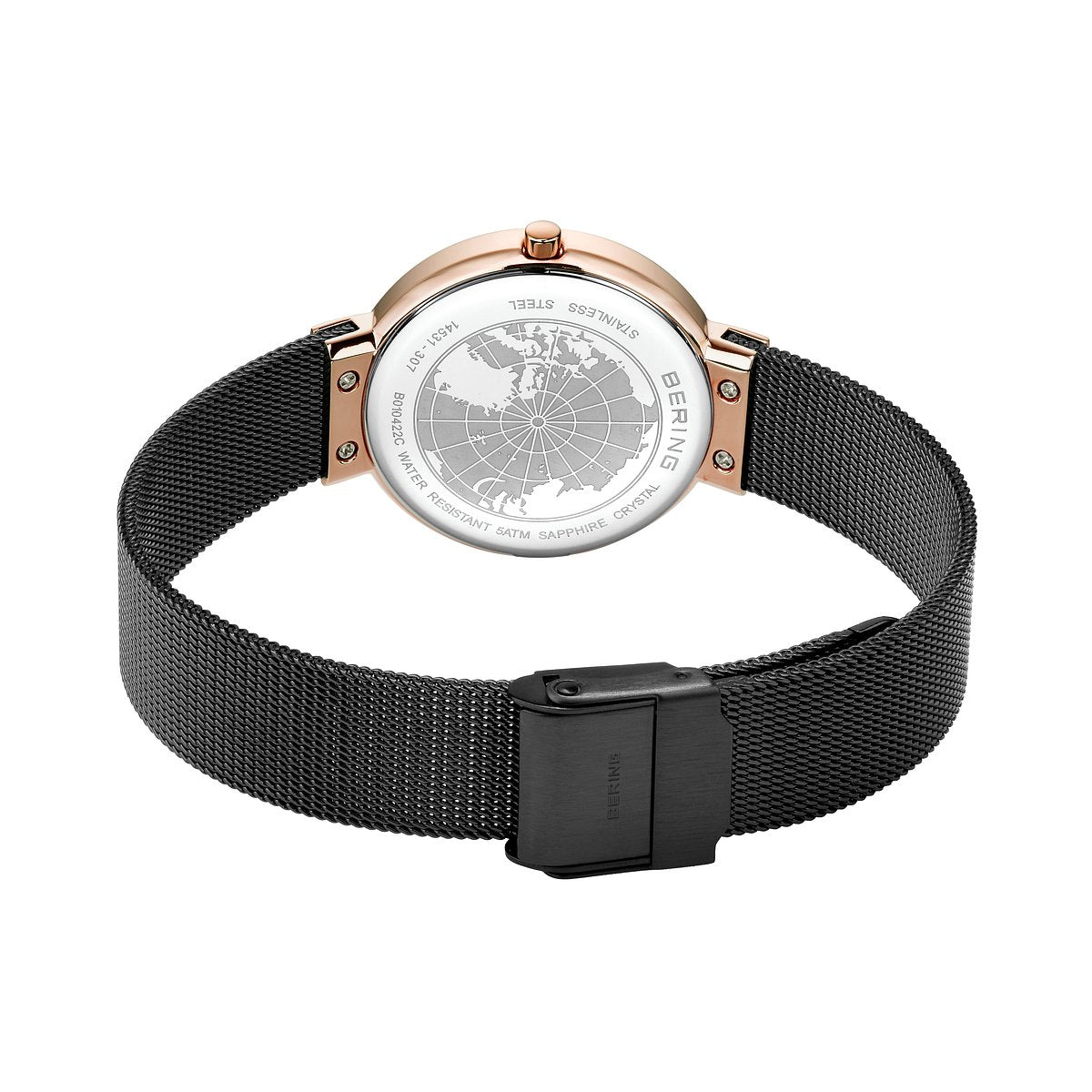 Reloj Bering Classic Mujer Negro/Rosado