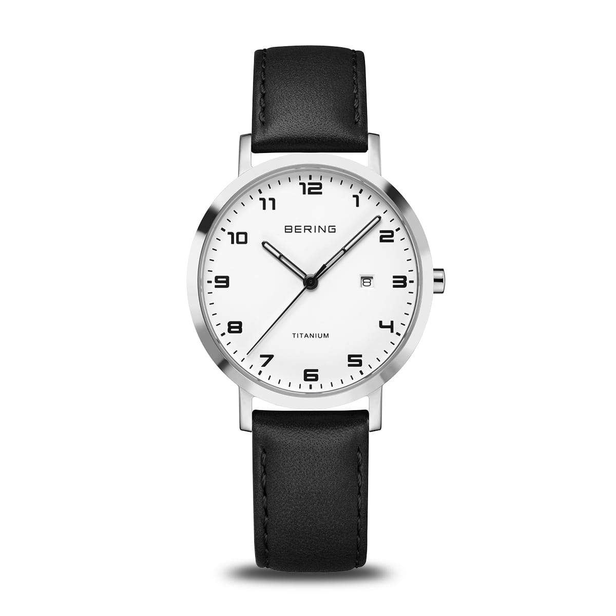Reloj Bering Titanium Mujer Plata Pulido y cuero