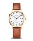 Reloj Bering Titanium Mujer Oro Pulido y cuero