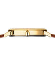 Reloj Bering Titanium Mujer Oro Pulido y cuero