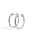 Aros argollas in-out de plata 925 con diamantes corte brillante de 0,25 ct de Sophia Schneider Joyas