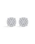Aros stud Sophia Schneider Joyas de plata 925 con diamantes corte brillante de 4,5 mm de diámetro