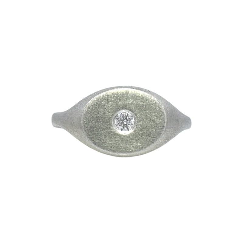 Anillo sello meñique Moissanita - Sarrazina Joyas