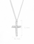 Collar cadena de plata 925 con cruz con circones