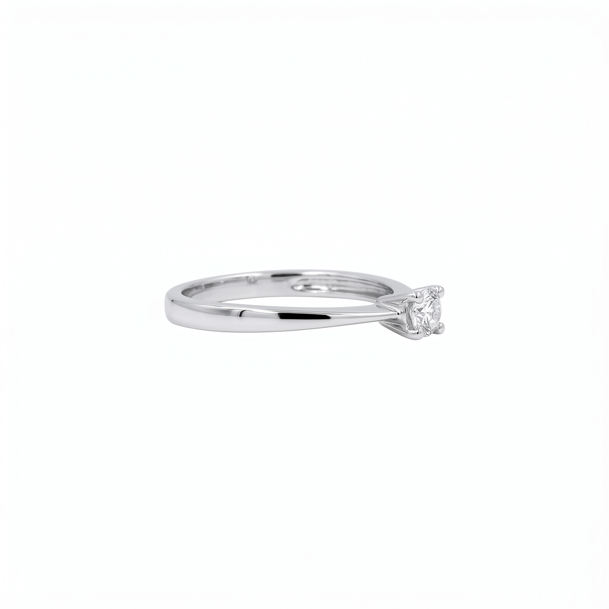 Anillo Solitario Diamante 0,08 ct plata