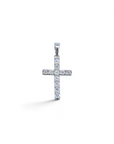 Colgante de cruz Sophia Schneider Joyas en plata 925 con diamantes de 0,05 ct, diseño elegante de 12x18 mm.
