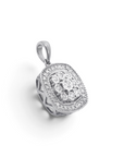 Colgante Sophia Schneider Joyas de plata 925 con forma cushion y diamantes brillantes de 0,17 ct