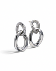 Aros colgantes Sophia Schneider Joyas de plata 925 con eslabones y diamantes corte brillante de 0,17 ct