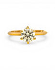 Anillo Solitario Diamante Lab Brillante 1 Ct oro 18K