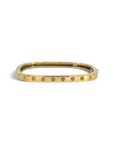 Esclava rectangular Sophia Schneider Joyas en oro de 18K con cinco diamantes brillantes incrustados