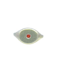 Anillo sello meñique zafiro naranjo - Sarrazina Joyas