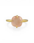 Anillo Sunlight Cuarzo Rosa Dorado