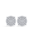 Aros stud Sophia Schneider Joyas de plata 925 con diamantes corte brillante de 0,33 ct y 8 mm de diámetro.