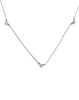 Collar Sophia Schneider Joyas de plata 925 con tres diamantes en corte brillante engastados en bisel