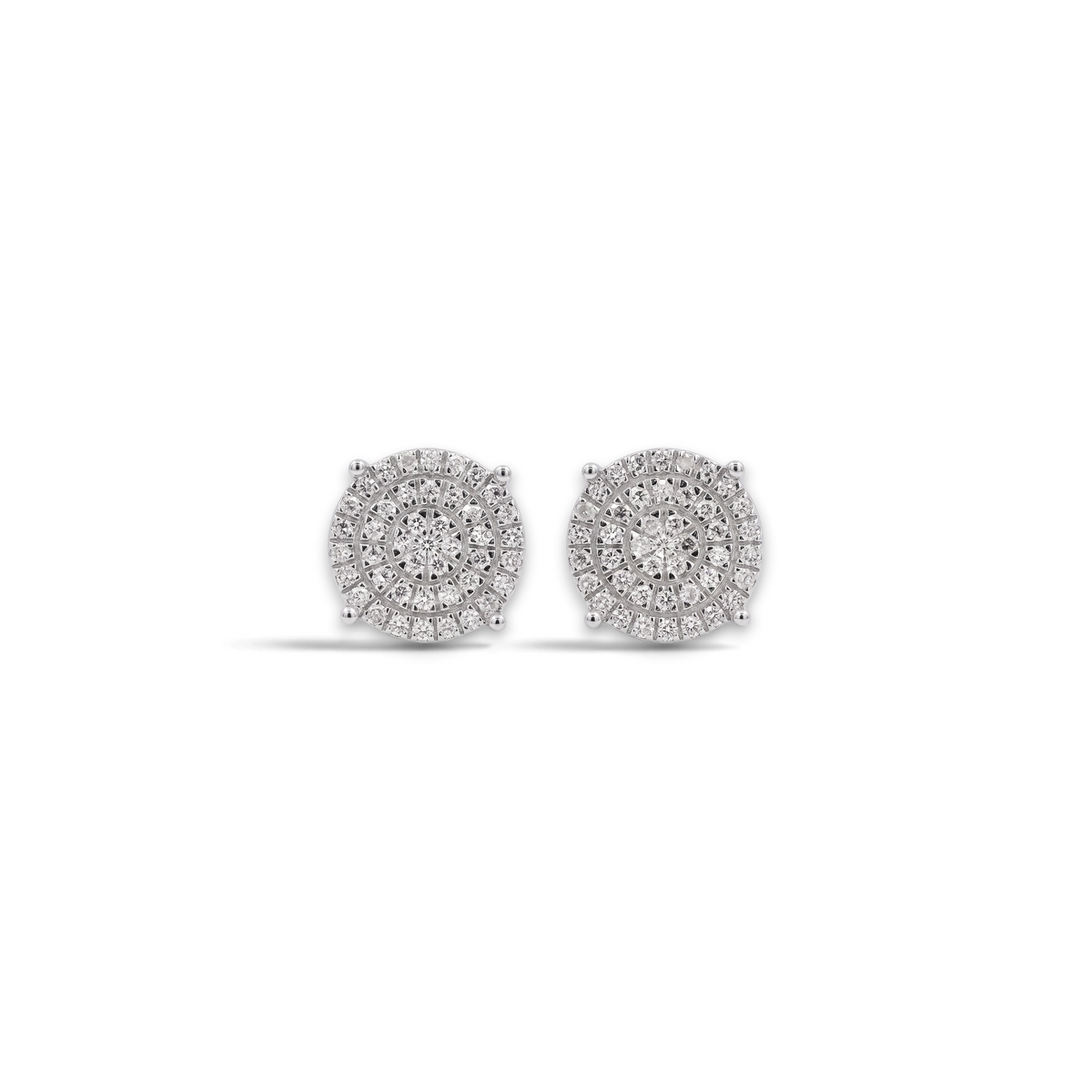 Aros stud Sophia Schneider Joyas de plata 925 con diseño circular de diamantes corte brillante de 0,25 ct