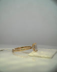 Anillo Solitario Diamante Lab 1,01 ct Corte Esmeralda Oro 18K