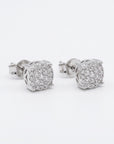 Aros stud diamantes 0,125 ct plata