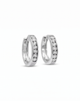 Aros argollas diamantes riel 0,05 ct plata