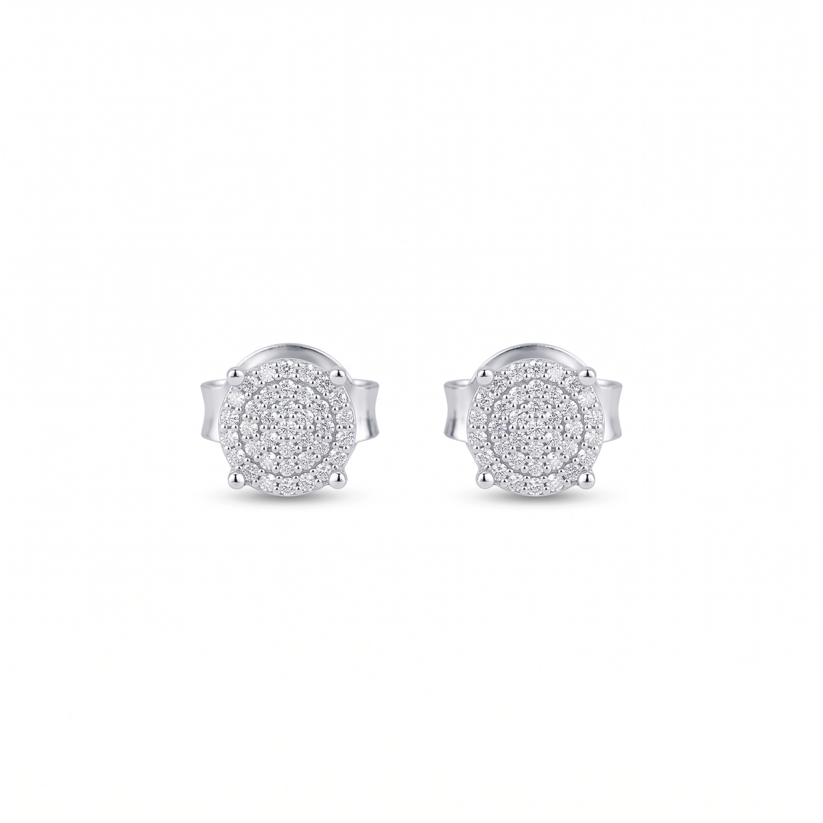 Aros stud diamantes 0,33 ct plata