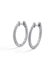Aros argollas in-out de plata 925 con diamantes corte brillante de Sophia Schneider Joyas