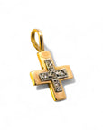Cruz Oro 18K con Diamantes (15x15 mm)