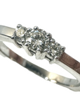 Anillo Tricillo Diamantes en Platino Hecho a mano