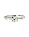 A pedido - Anillo Solitario Diamante 0,26 ct en grifa de oro blanco 18K