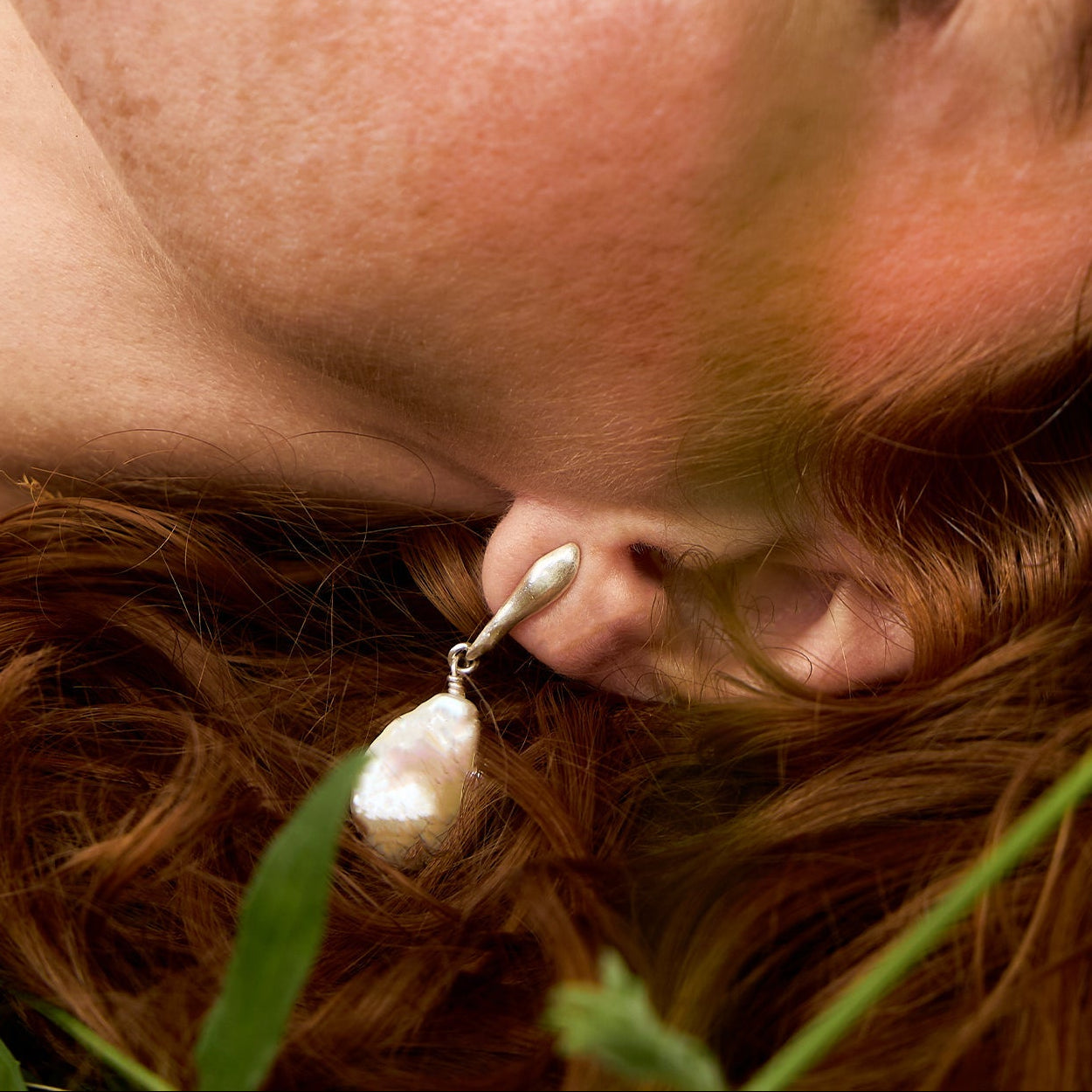 Aros plata perla barroca Bianca - Tita Cardemil