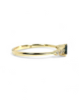 Anillo Cintillo Zafiro Marquise 0,15 ct y brillantes 0,11 ct