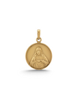 Escapulario Sagrada Familia de Sophia Schneider Joyas en oro 18K de 14 mm con diseño circular detallado