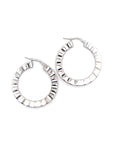 Aros argollas Ondas 3,4 cm plata italiana 925