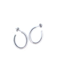 Aros Argollas Ovales Lisas 2,5 x 2 cm plata italiana 925