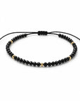 Pulsera hilo Onix y goldfilled
