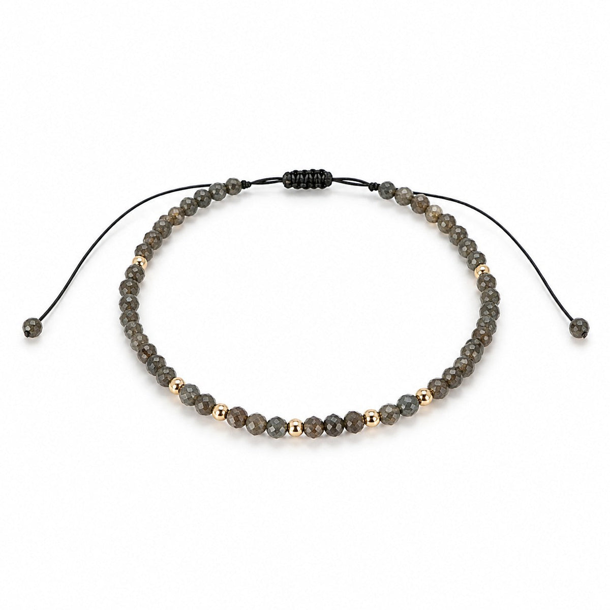Pulsera hilo piedra natural y goldfilled