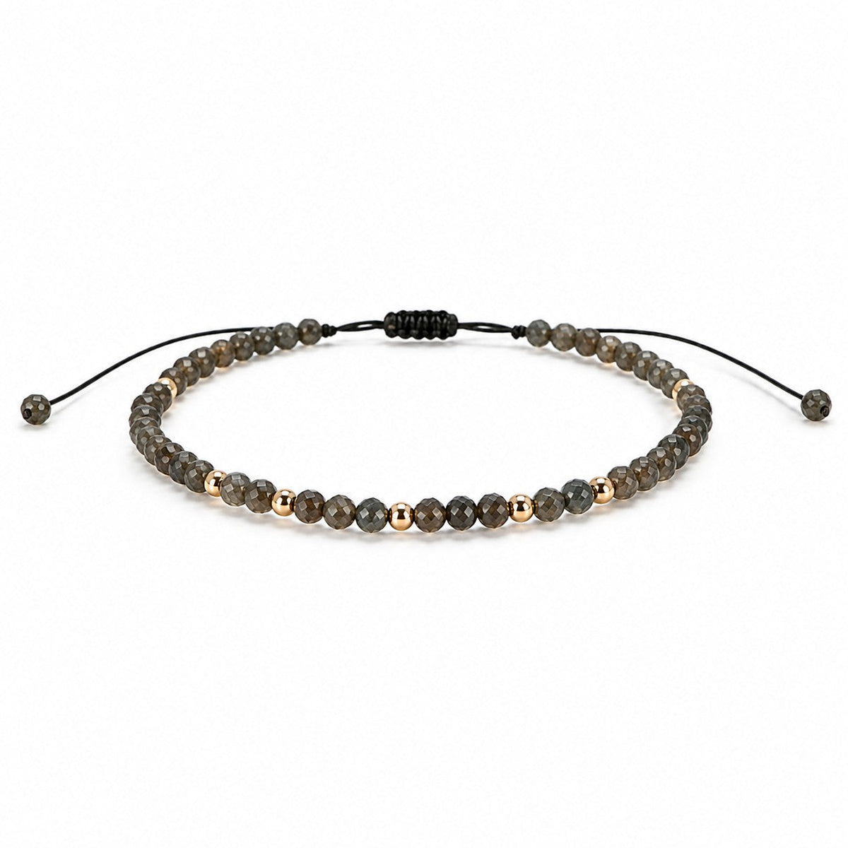 Pulsera hilo piedra natural y goldfilled