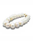 Pulsera Perlas naturales de 9 mm y bolitas goldfilled cada tres