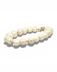 Pulsera Perlas naturales de 9 mm y bolitas goldfilled cada dos