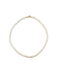 Collar Perlas naturales lisas 3x5 mm corto