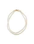 Collar Perlas naturales lisas 3x5 mm corto